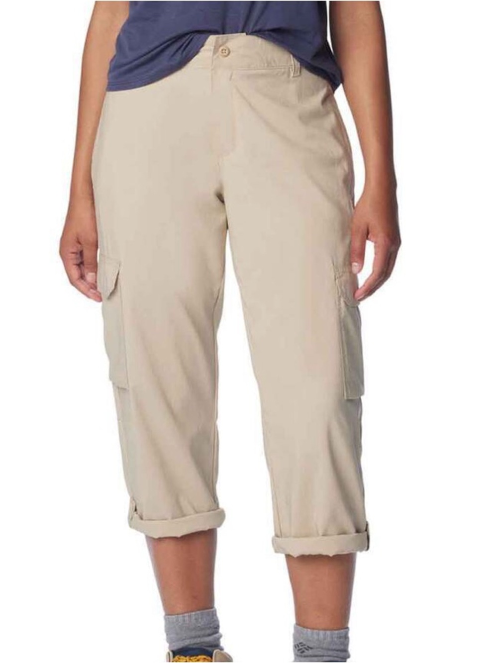 Columbia 24W Pants Silver Ridge Utility Capri Pants in Ancient Fossil UPF 50 NWT